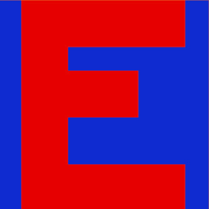 Personalized Letter Cube Art - Letter E