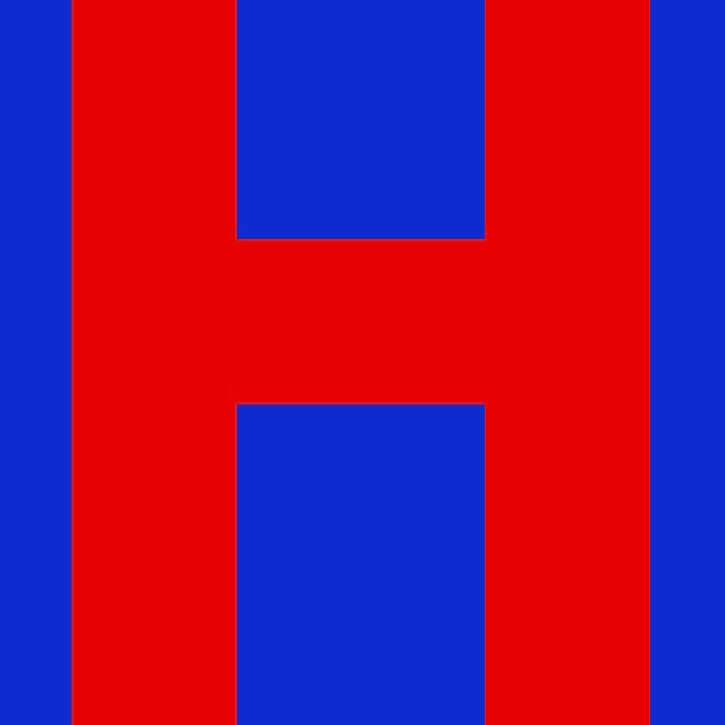 Personalized Letter Cube Art - Letter H