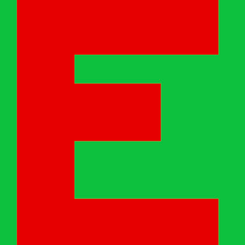 Personalized Letter Cube Art - Letter E