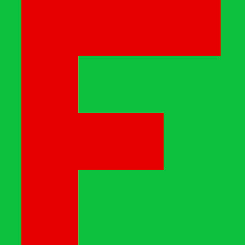 Personalized Letter Cube Art - Letter F