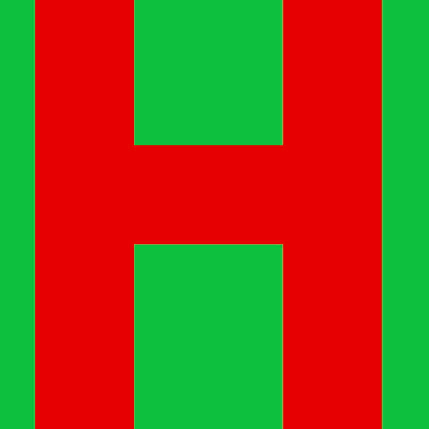 Personalized Letter Cube Art - Letter H