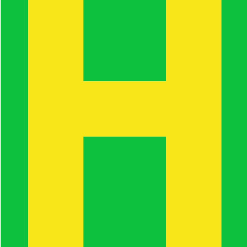 Personalized Letter Cube Art - Letter H