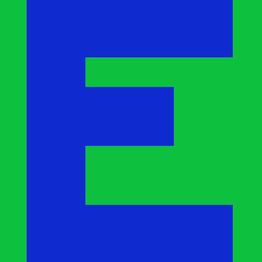 Personalized Letter Cube Art - Letter E
