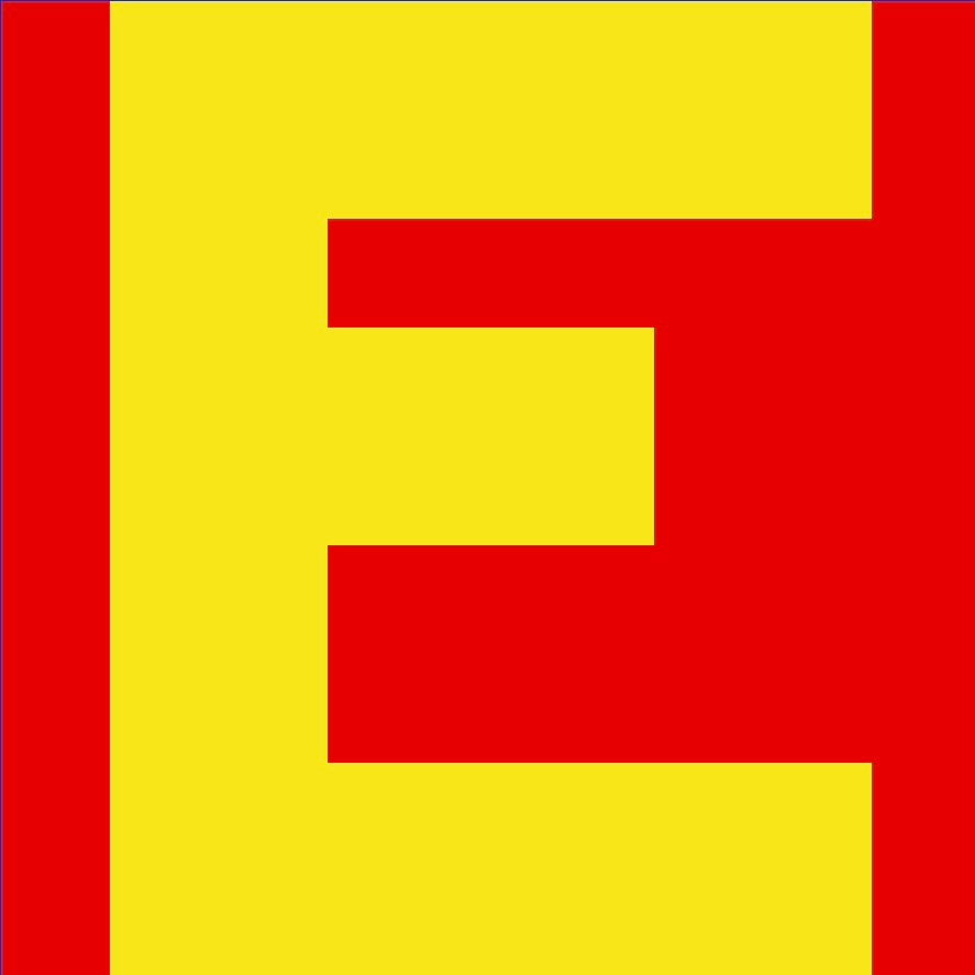 Personalized Letter Cube Art - Letter E