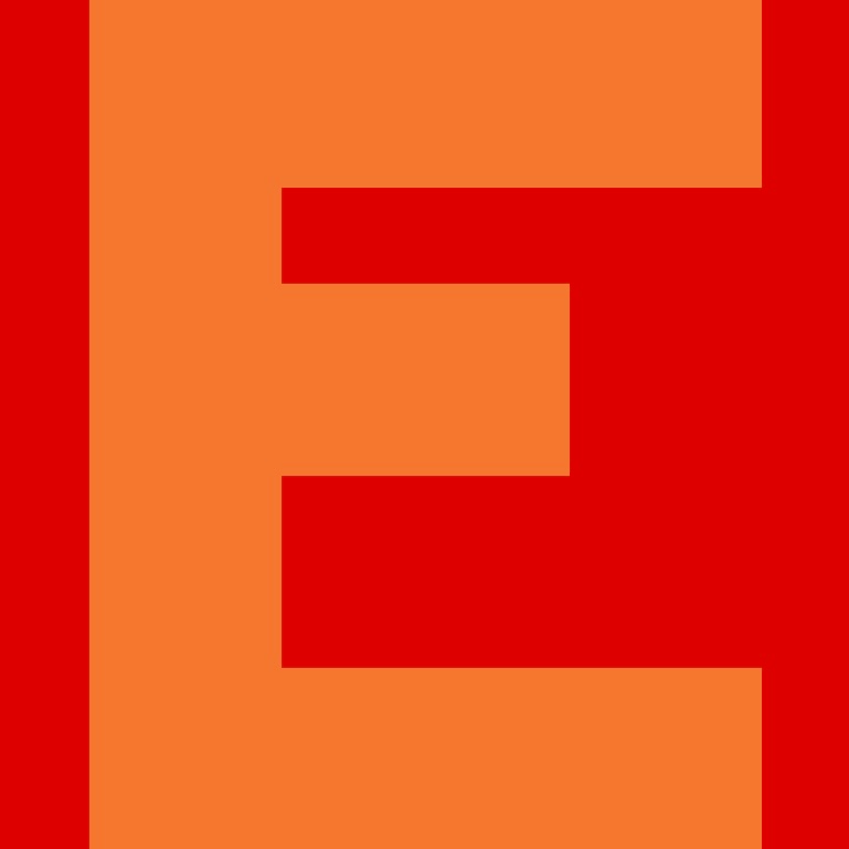 Personalized Letter Cube Art - Letter E