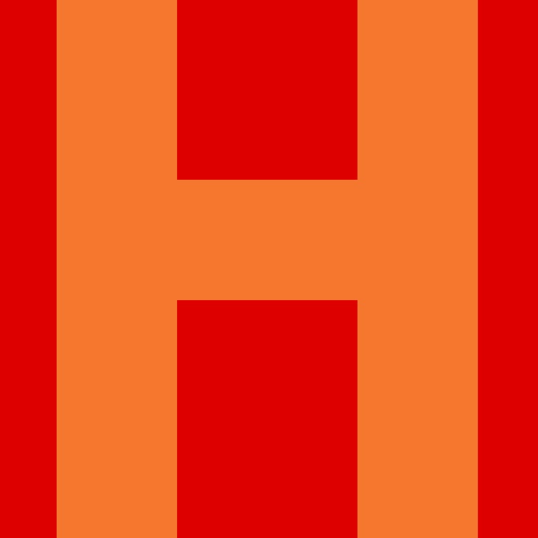 Personalized Letter Cube Art - Letter H