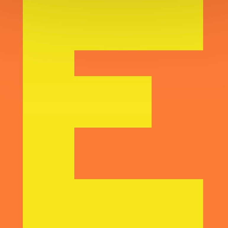 Personalized Letter Cube Art - Letter E