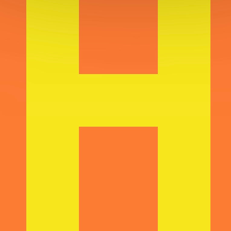 Personalized Letter Cube Art - Letter H